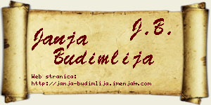 Janja Budimlija vizit kartica